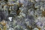 Purple-Green Fluorite Crystals with Quartz - China #98765-1